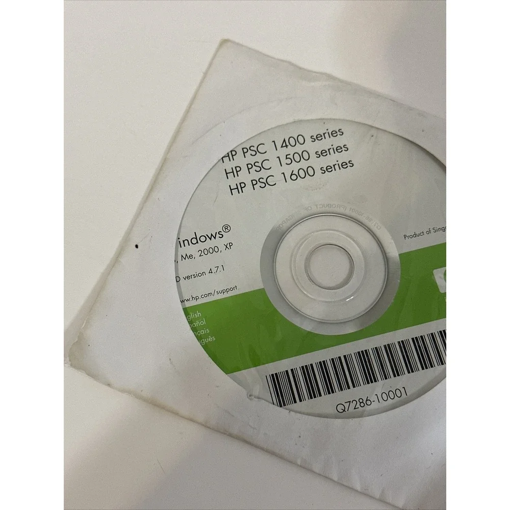 HP PSC 1400 1500 1600 Series Printer Software Driver CD Windows XP 98
